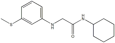 N-cyclohexyl-2-{[3-(methylsulfanyl)phenyl]amino}acetamide Structure