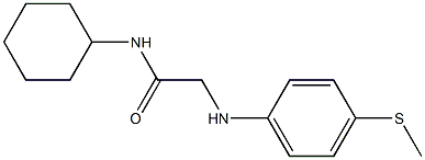 N-cyclohexyl-2-{[4-(methylsulfanyl)phenyl]amino}acetamide 구조식 이미지