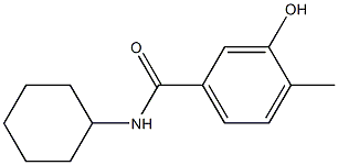 N-cyclohexyl-3-hydroxy-4-methylbenzamide 구조식 이미지