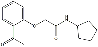 N-cyclopentyl-2-(2-acetylphenoxy)acetamide Structure