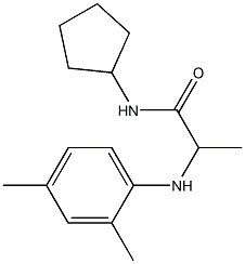 N-cyclopentyl-2-[(2,4-dimethylphenyl)amino]propanamide 구조식 이미지