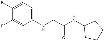 N-cyclopentyl-2-[(3,4-difluorophenyl)amino]acetamide Structure