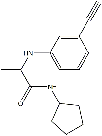 N-cyclopentyl-2-[(3-ethynylphenyl)amino]propanamide 구조식 이미지