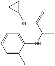 N-cyclopropyl-2-[(2-iodophenyl)amino]propanamide 구조식 이미지