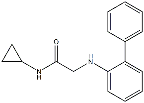 N-cyclopropyl-2-[(2-phenylphenyl)amino]acetamide 구조식 이미지