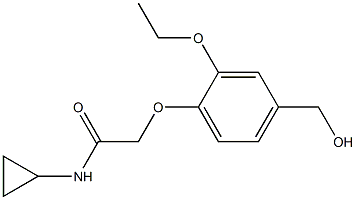 N-cyclopropyl-2-[2-ethoxy-4-(hydroxymethyl)phenoxy]acetamide 구조식 이미지