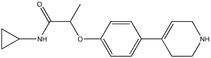 N-cyclopropyl-2-[4-(1,2,3,6-tetrahydropyridin-4-yl)phenoxy]propanamide 구조식 이미지