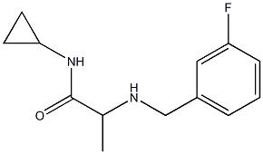 N-cyclopropyl-2-{[(3-fluorophenyl)methyl]amino}propanamide Structure