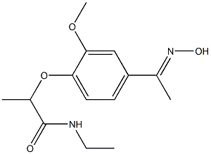 N-ethyl-2-{4-[1-(hydroxyimino)ethyl]-2-methoxyphenoxy}propanamide Structure