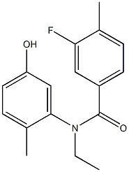 N-ethyl-3-fluoro-N-(5-hydroxy-2-methylphenyl)-4-methylbenzamide Structure