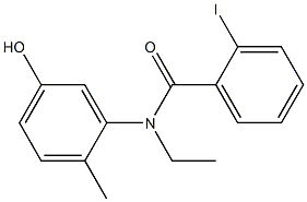 N-ethyl-N-(5-hydroxy-2-methylphenyl)-2-iodobenzamide 구조식 이미지