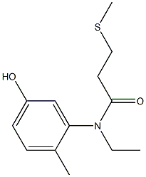 N-ethyl-N-(5-hydroxy-2-methylphenyl)-3-(methylsulfanyl)propanamide 구조식 이미지