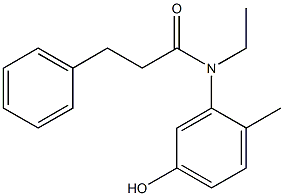 N-ethyl-N-(5-hydroxy-2-methylphenyl)-3-phenylpropanamide 구조식 이미지