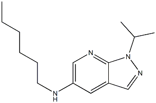 N-hexyl-1-(propan-2-yl)-1H-pyrazolo[3,4-b]pyridin-5-amine 구조식 이미지