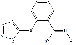 N'-hydroxy-2-(1H-1,2,4-triazol-5-ylsulfanyl)benzene-1-carboximidamide Structure