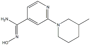 N'-hydroxy-2-(3-methylpiperidin-1-yl)pyridine-4-carboximidamide Structure