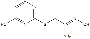 N'-hydroxy-2-[(4-hydroxypyrimidin-2-yl)sulfanyl]ethanimidamide Structure