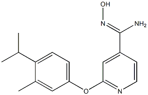 N'-hydroxy-2-[3-methyl-4-(propan-2-yl)phenoxy]pyridine-4-carboximidamide Structure