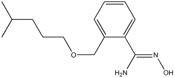 N'-hydroxy-2-{[(4-methylpentyl)oxy]methyl}benzene-1-carboximidamide 구조식 이미지