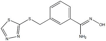 N'-hydroxy-3-[(1,3,4-thiadiazol-2-ylsulfanyl)methyl]benzene-1-carboximidamide 구조식 이미지