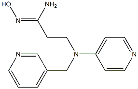 N'-hydroxy-3-[(pyridin-3-ylmethyl)(pyridin-4-yl)amino]propanimidamide Structure