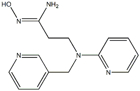 N'-hydroxy-3-[pyridin-2-yl(pyridin-3-ylmethyl)amino]propanimidamide 구조식 이미지