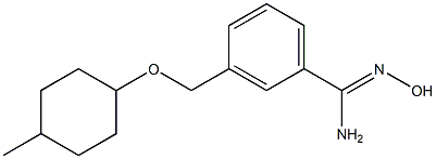 N'-hydroxy-3-{[(4-methylcyclohexyl)oxy]methyl}benzenecarboximidamide Structure