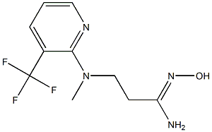 N'-hydroxy-3-{methyl[3-(trifluoromethyl)pyridin-2-yl]amino}propanimidamide Structure