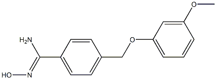 N'-hydroxy-4-[(3-methoxyphenoxy)methyl]benzenecarboximidamide 구조식 이미지