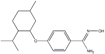 N'-hydroxy-4-{[5-methyl-2-(propan-2-yl)cyclohexyl]oxy}benzene-1-carboximidamide 구조식 이미지