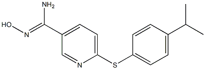 N'-hydroxy-6-{[4-(propan-2-yl)phenyl]sulfanyl}pyridine-3-carboximidamide Structure