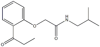 N-isobutyl-2-(2-propionylphenoxy)acetamide 구조식 이미지