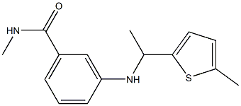 N-methyl-3-{[1-(5-methylthiophen-2-yl)ethyl]amino}benzamide 구조식 이미지