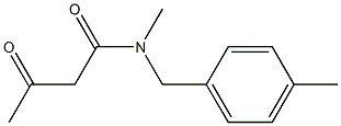 N-methyl-N-[(4-methylphenyl)methyl]-3-oxobutanamide Structure