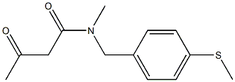 N-methyl-N-{[4-(methylsulfanyl)phenyl]methyl}-3-oxobutanamide 구조식 이미지