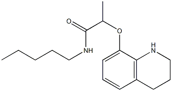 N-pentyl-2-(1,2,3,4-tetrahydroquinolin-8-yloxy)propanamide Structure