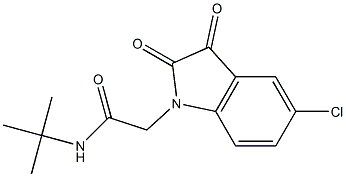 N-tert-butyl-2-(5-chloro-2,3-dioxo-2,3-dihydro-1H-indol-1-yl)acetamide 구조식 이미지