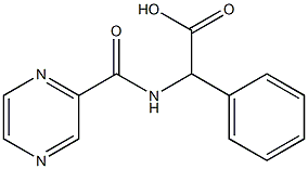 phenyl[(pyrazin-2-ylcarbonyl)amino]acetic acid 구조식 이미지