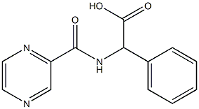 phenyl[(pyrazin-2-ylcarbonyl)amino]acetic acid Structure