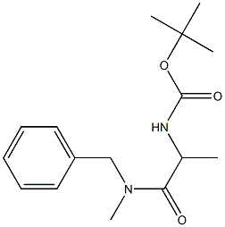 tert-butyl 2-[benzyl(methyl)amino]-1-methyl-2-oxoethylcarbamate Structure