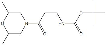 tert-butyl 3-(2,6-dimethylmorpholin-4-yl)-3-oxopropylcarbamate 구조식 이미지
