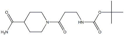 tert-butyl 3-[4-(aminocarbonyl)piperidin-1-yl]-3-oxopropylcarbamate 구조식 이미지