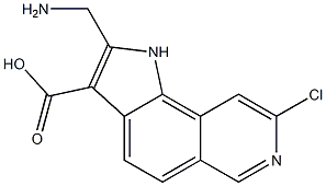 1H-Pyrrolo[2,3-f]isoquinoline-3-carboxylic  acid,  2-(aminomethyl)-8-chloro- 구조식 이미지