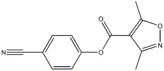 4-Isoxazolecarboxylic  acid,  3,5-dimethyl-,  4-cyanophenyl  ester Structure