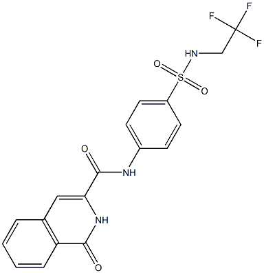 3-Isoquinolinecarboxamide,  1,2-dihydro-1-oxo-N-[4-[[(2,2,2-trifluoroethyl)amino]sulfonyl]phenyl]- 구조식 이미지