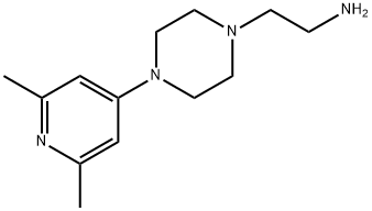 1-Piperazineethanamine,  4-(2,6-dimethyl-4-pyridinyl)- Structure