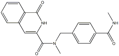 3-Isoquinolinecarboxamide,  1,2-dihydro-N-methyl-N-[[4-[(methylamino)carbonyl]phenyl]methyl]-1-oxo- Structure