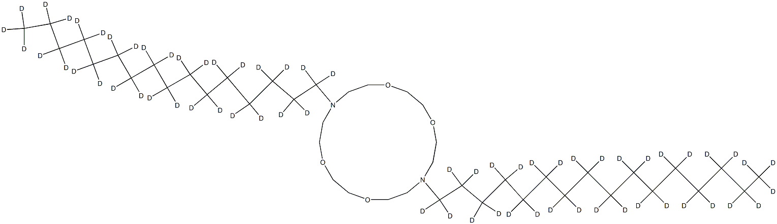 7,16-Dihexadecyl-d66-1,4,10,13-tetraoxa-7,16-diazacyclooctadecane Structure