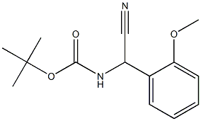 [Cyano-(2-methoxy-phenyl)-methyl]-carbamic acid tert-butyl ester Structure