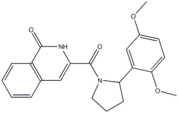 1(2H)-Isoquinolinone,  3-[[2-(2,5-dimethoxyphenyl)-1-pyrrolidinyl]carbonyl]- 구조식 이미지